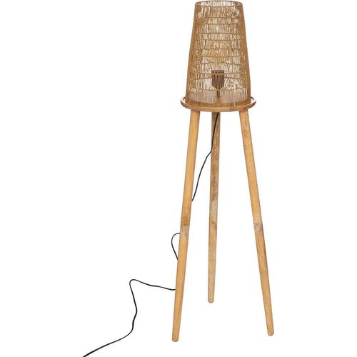 Stehlampe AJMAL, mit natürlichem Geflecht, 127 cm