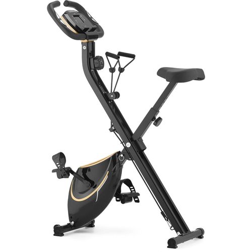 Gymtek® Klappbar Magnetischer Heimtrainer Fahrrad für Zuhause - bis 120kg - 8 Widerstandsstufen, 4kg Schwungmasse - LCD Display - für Home Gym Fitness