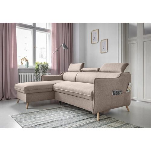 Ecksofa Sweet Harmony mit Bettfunktion MA-08 Beige Ausrichtung Links