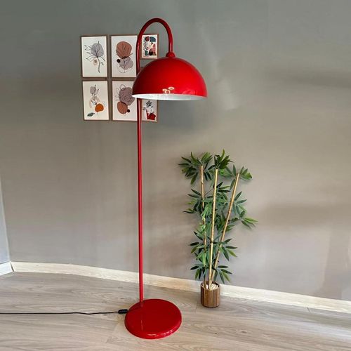 Rote Stehlampe Moderne Dekorative Stehlampe aus Metall