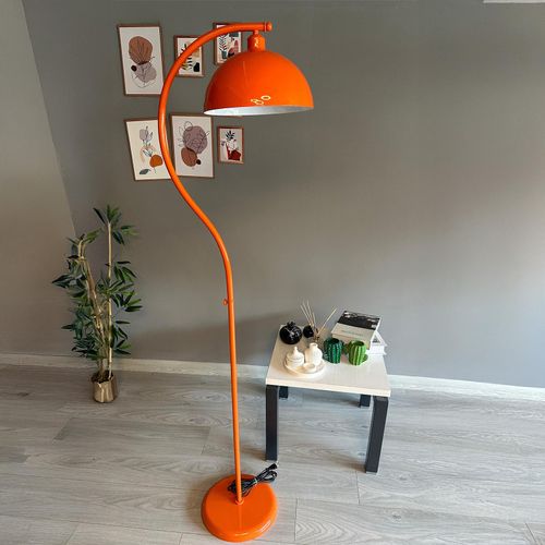 Orange Moderne dekorative Stehlampe aus Metall