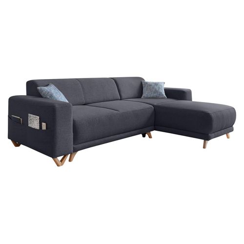 Ecksofa Classy Sophie mit Bettfunktion AU-25 Dunkelgrau