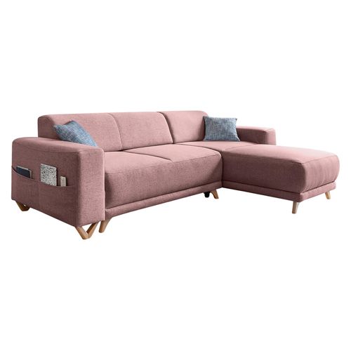 Ecksofa Classy Sophie mit Bettfunktion AU-21 Puderrosa