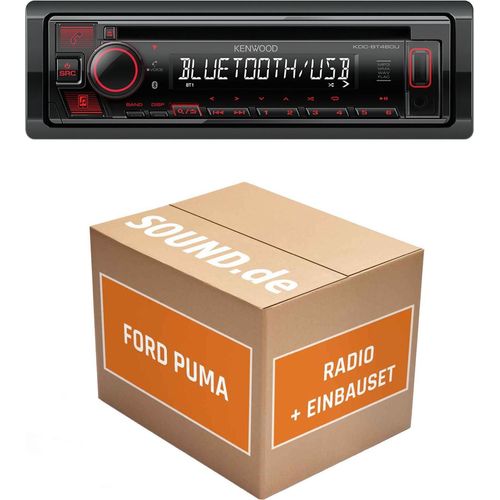 Autoradio Einbaupaket Kenwood KDC-BT460U passend für Ford Puma | Bluetooth USB