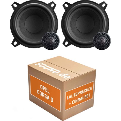 Lautsprecher Boxen Einbaupaket hinten Emphaser ECP-G4 passend für Opel Corsa D | 2x Tief-Mitteltöner 2x Hochtöner