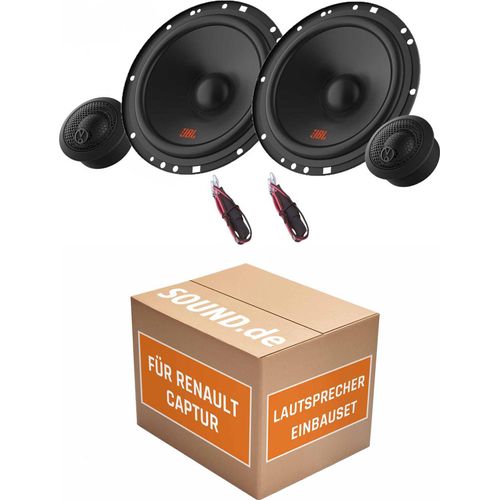 Lautsprecher Boxen Einbaupaket Front JBL Stage2 64 passend für Renault Captur I | Set für zwei Türen 270W Belastbarkeit