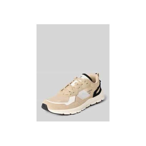 Low Top Sneaker aus hochwertigem Material-Mix