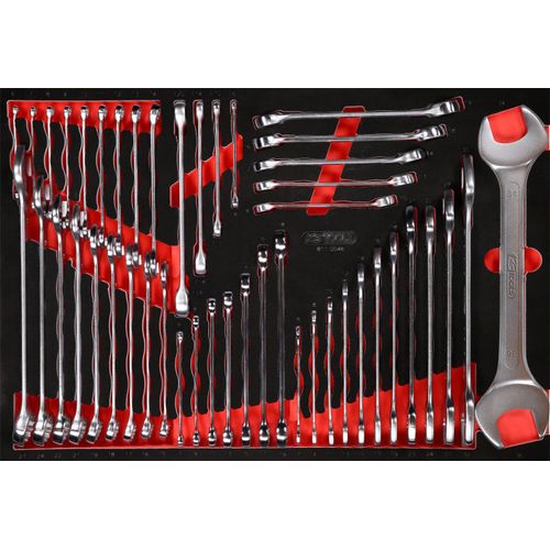 KS TOOLS Schraubenschlüssel-Satz in Schaumstoffeinlage 46tlg. - 811.0046