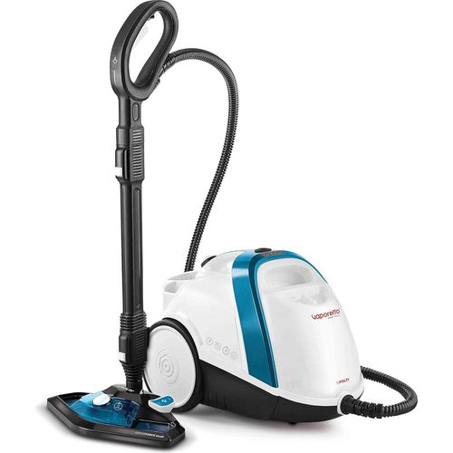 Polti Vaporetto Smart 100_B, Zylinder-Dampfreiniger, Blau, Weiß, Tasten, Edelstahl, CE, 1500 W