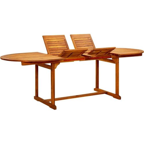 Garten-Esstisch (160-240)x100x75 cm Massivholz Akazie