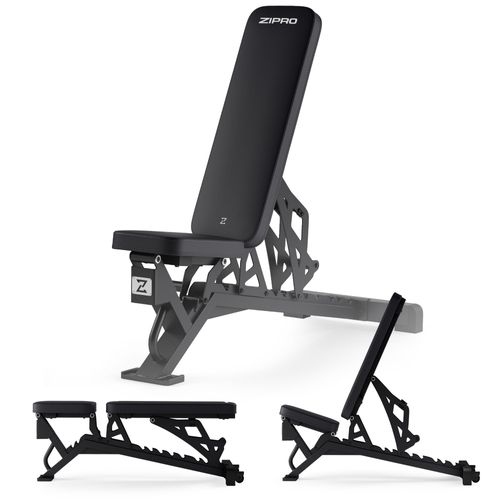 Zipro Nocardio verstellbare Trainingsbank, Hantelbank für Heimtraining, Multifunktion hantelbank set mit gewichten klappbar verstellbar multifunktion