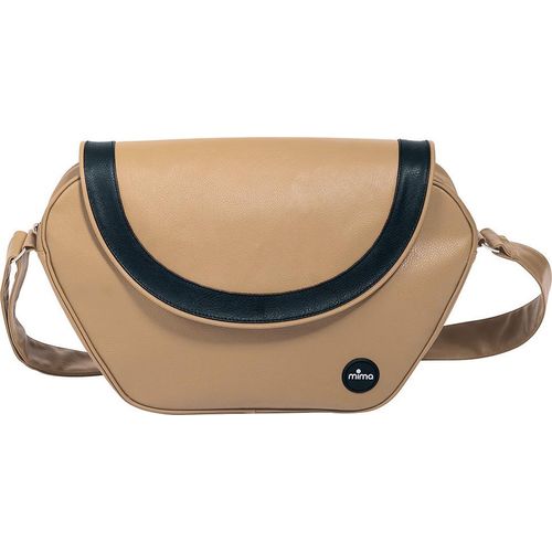 Mima | Wickeltasche | Latte mit tiefblauer Akzentkante
