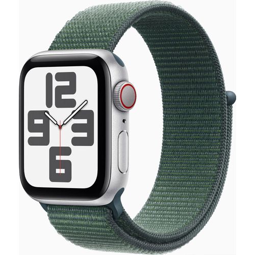 Apple Watch SE (2022) GPS + Cellular 44mm polarstern mit Sport Loop seegrün