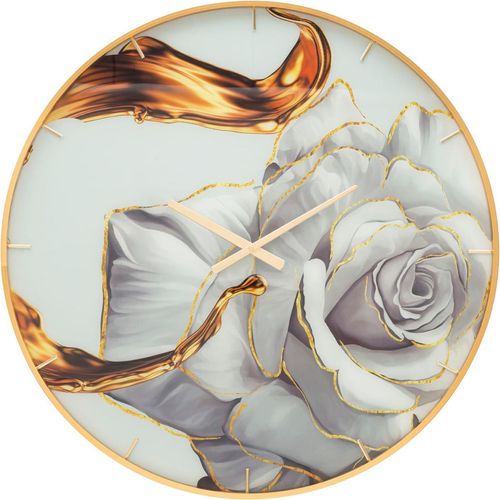 Wanduhr Rose 5 x 80 x 5 cm MDF Metall Glas Mehrfarbig