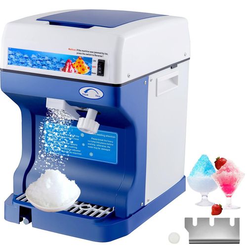 VEVOR Schneekegelmaschine, 120 kg, kommerzieller Eisrasierer, 220 V, 50 Hz, Eiszerkleinerer, Rasierer, Schneeflockenmaschine, Edelstahl, Lebensmittelqualität für Küche, Hausbar