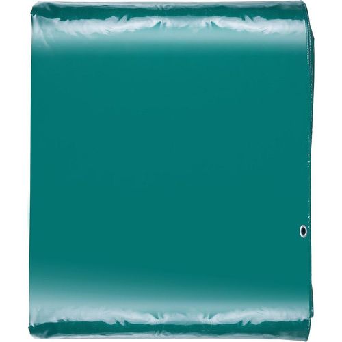 Grüne Plane mit Ösen 5x9m Gewebeplane PVC Abdeckplane Schutzplane 100% wasserdicht UV-beständig Reißfest Holzplane Bauplane Bodenplane Ideal für Camping und Picknicken