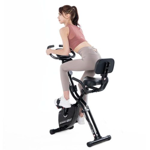 GEARSTONE Speedbike D3 Heimtrainer, fitnessbike Klapprad, Indoor-Cycling Magnetoresistiv Klasse 12, mit LCD-Display, Pulsüberwachung X-BIKE, F-BIKE