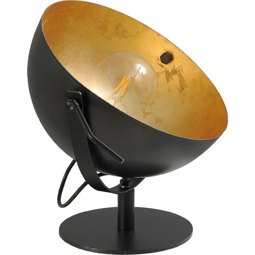 masterlight Tischleuchte Larino 1-flammig Stahl Schwarz-Blattgold Ø30cm