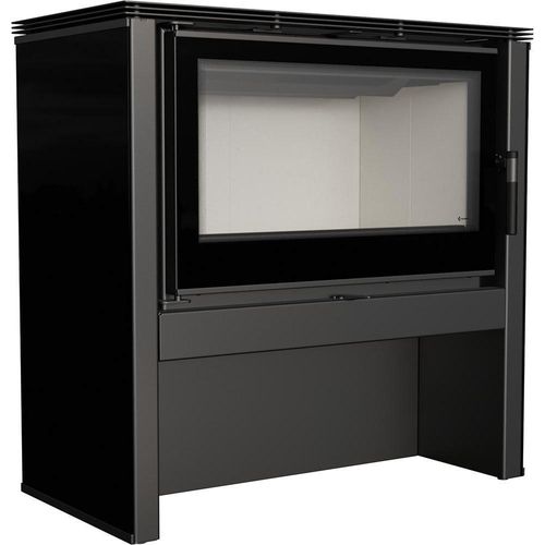 Kaminofen aus Stahl KRATKI JUNO 12 kW Ø 160 schwarzes Paneel