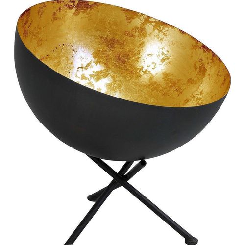 masterlight Tischleuchte Larino 1-flammig Stahl Schwarz-Blattgold Ø40cm