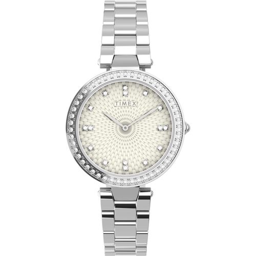 Timex City Damenuhr TW2V45000 mit Guilloche und Kristallen