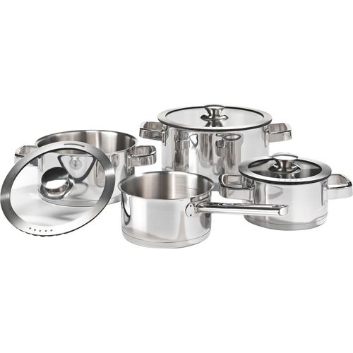Kochtopf-Set - Edelstahl - mit Deckel