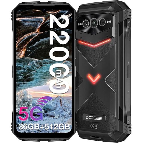 DOOGEE V MAX PLUS 5G Outdoor Smartphone 36GB+512GB 22000mAh Android 14 Robuste Handy 6,58