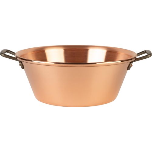 Cuisine Romefort | Kupfer Marmeladentopf Ø 40 cm - 12 Liter Inhalt | Griffe aus Gusseisen | Kupfertopf zum Kochen von Marmelade