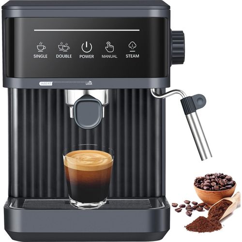 Kaffeevollautomat,Espresso Siebträgermaschine 20 Bar, Kaffeemaschine für den Hausgebrauch, 850W, 1,8 Liter Wassertank