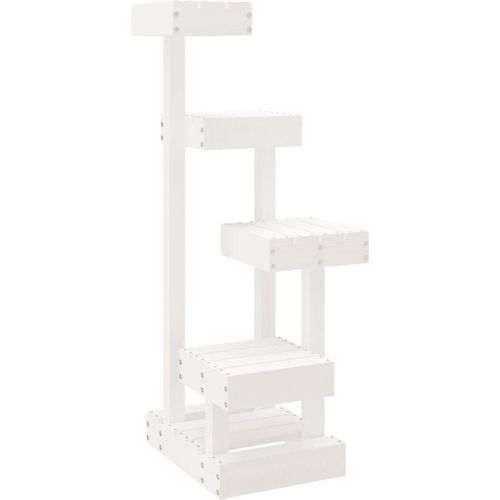 Prolenta Premium - Kratzbaum Weiß 45,5x49x103 cm Massivholz Kiefer