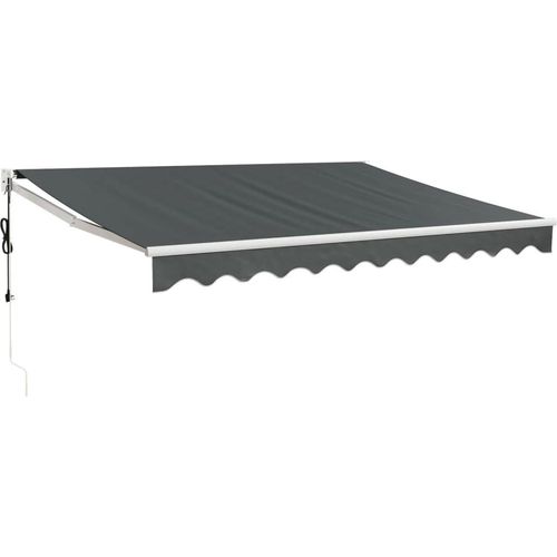 Prolenta Premium - Elektrische Markise mit Kurbel Anthrazit 3,5x2,5 m