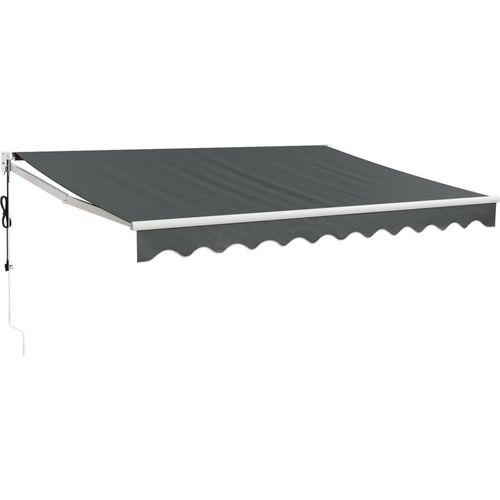 Prolenta Premium - Elektrische Markise mit Kurbel Anthrazit 3x2,5 m