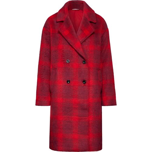 Modern Check Revers Coat 25953 autumn red Größe 38