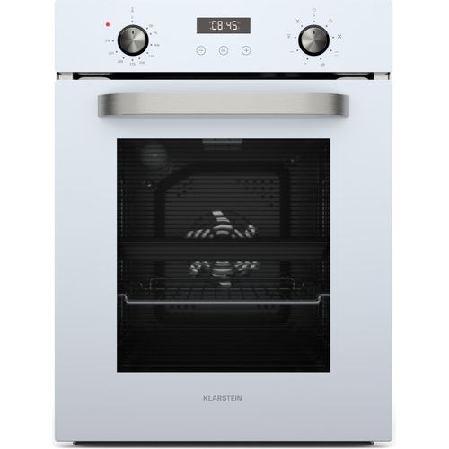 Klarstein SmartSlim Einbaubackofen - 45 cm, 49 L, 9 Funktionen, Dampfreinigung, Abnehmbare Glastür, Energieklasse A, Schwarzes Glas, Digitaler Timer, Backofen Einbaugerät