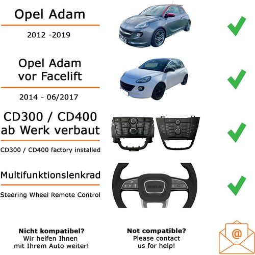 Autoradio Alpine ILX-W690D passend für Opel Adam + Lenkradfernbedienung | Apple CarPlay Android Auto Bluetooth zum Telefonieren