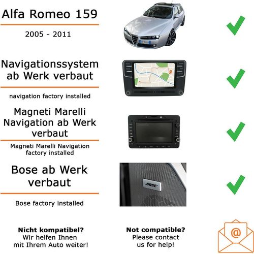 Autoradio Alpine ILX-W690D passend für Alfa Romeo 159 + Magneti Marelli + Bose | Apple CarPlay Android Auto Bluetooth zum Telefonieren