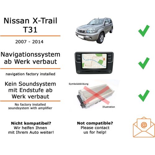Autoradio Alpine ILX-W690D passend für Nissan X-Trail T31 + Navigationsmonitor | Apple CarPlay Android Auto Bluetooth zum Telefonieren