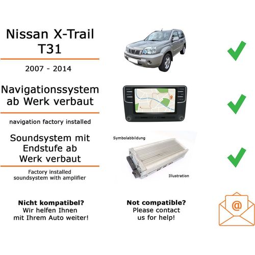 Autoradio Alpine ILX-W690D passend für Nissan X-Trail T31 + Soundsystem | Apple CarPlay Android Auto Bluetooth zum Telefonieren