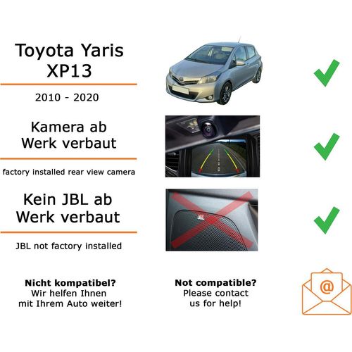 Autoradio Alpine ILX-W690D passend für Toyota Yaris XP13 + Rückfahrkamera | Apple CarPlay Android Auto Bluetooth zum Telefonieren