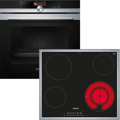 Herdset SIEMENS Backofen Pyrolyse + Elektrokochfeld Booster autark 60 cm
