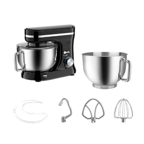 AIORBER 1000W Küchenmaschine mit 8 Geschwindigkeiten, 5L Edelstahlschüssel, Teighaken, Rührbesen, Schneebesen, Pulse-Funktion, für Brot, Pizza, Kuchen