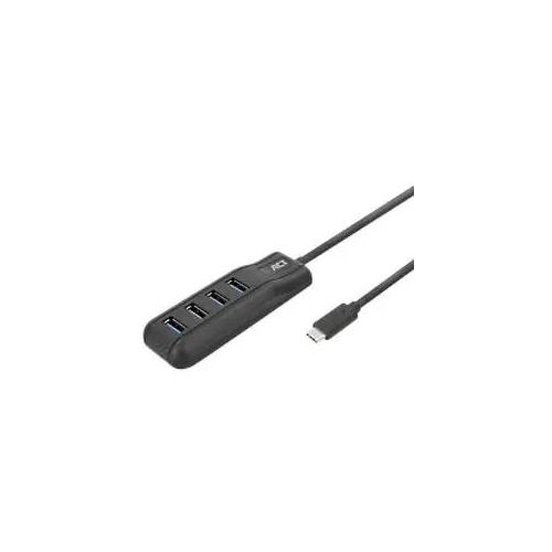 ACT USB-C-Hub USB-C-Stecker auf USB-A-Buchse 0,5 m Schwarz Image