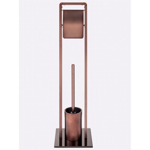 Badaccessoire-Set HEINE HOME, braun (bronzefarben), Glas, Stahl, Badaccessoires-Sets