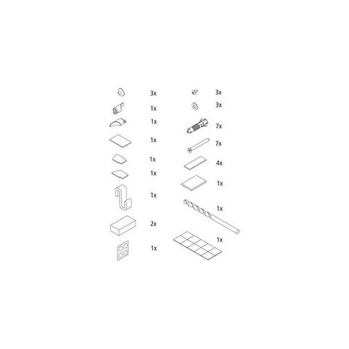 Kermi EBDI009 Set Montagekleinteile Farbe: weiss 2534949