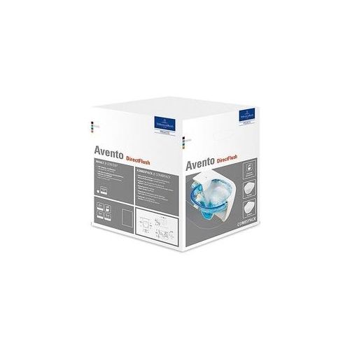Villeroy & Boch Combi-Pack Avento RS 370x530x315mm Oval wandhängend Abgang waagerecht Direct-Flush, Weiß Alpin 5656RS01