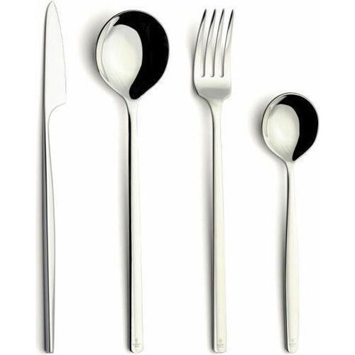 Comas Besteck-Set Atlantida 24-tlg., Tafelbesteck, Edelstahl 18/10, Silberfarben, 9773