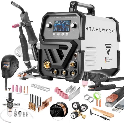 STAHLWERK Kombi-Schweißgerät CTM-250 ST Digital 5-in-1 200 A Vollausstattung