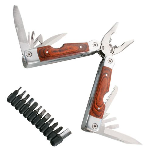 HERBERTZ Multitool Multifunktionswerkzeug Taschenmesser Werkzeug 11 Bits Etui
