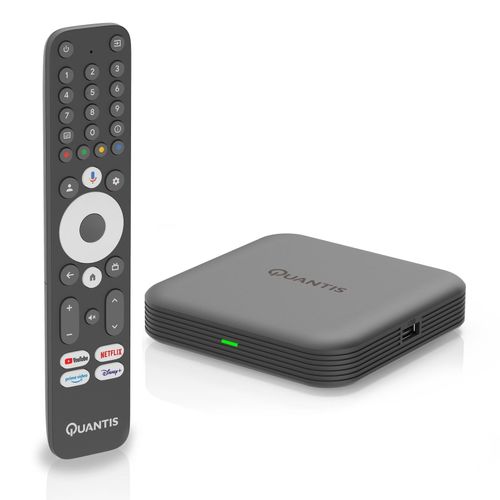 Quantis QE700 4K UHD Streaming Box, Google TV, Chromecast, 32GB