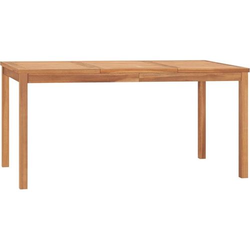 Garten-Esstisch 160x80x77 cm Massivholz Teak